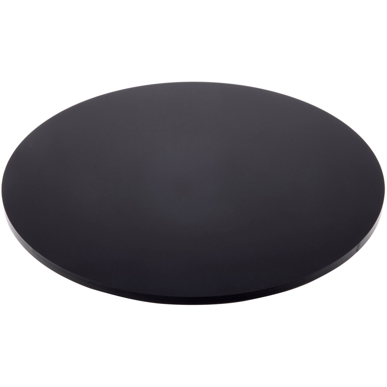 Plymor Black Acrylic Round Standard-Edge Display Base, 8" W x 8" D x 0.25" H